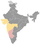 Inde • |0765/1215| • dynastie Shilaharas: carte